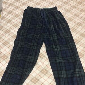 Plaid Men's Pants - Black and Green